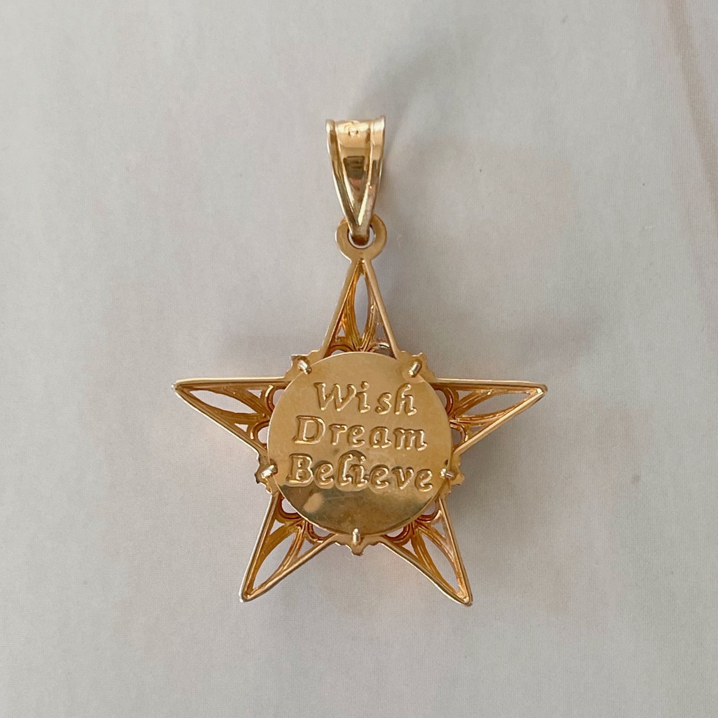 Vintage Michael Anthony 14k Two-Tone Gold and Diamond Star Pendant