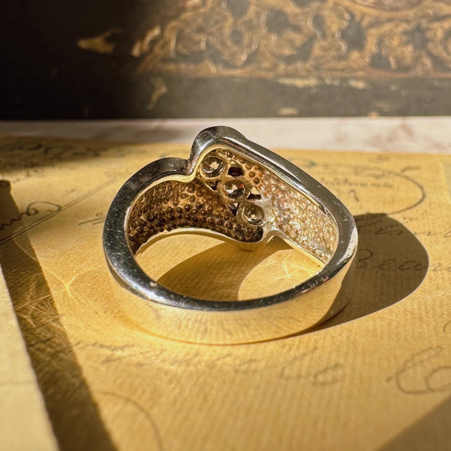 Vintage Sterling Silver and Cubic Zirconia Ring