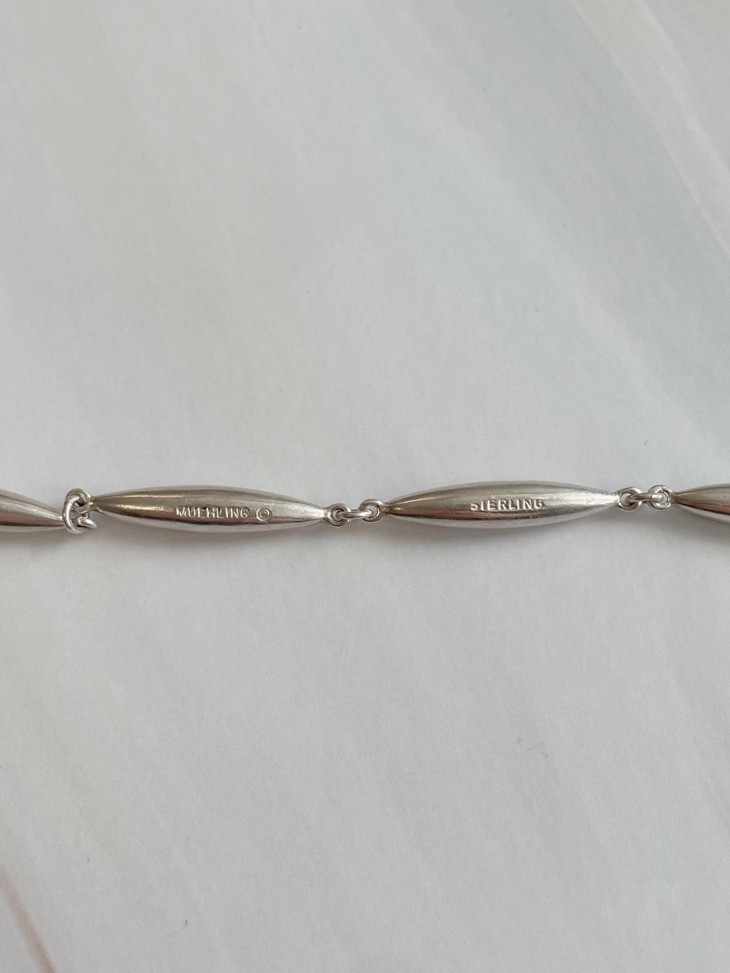 Vintage Ted Muehling Sterling Silver “Rice” Necklace