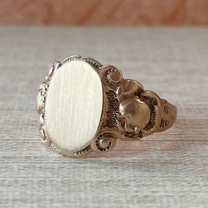 Edwardian 10k Rose Gold Signet Ring