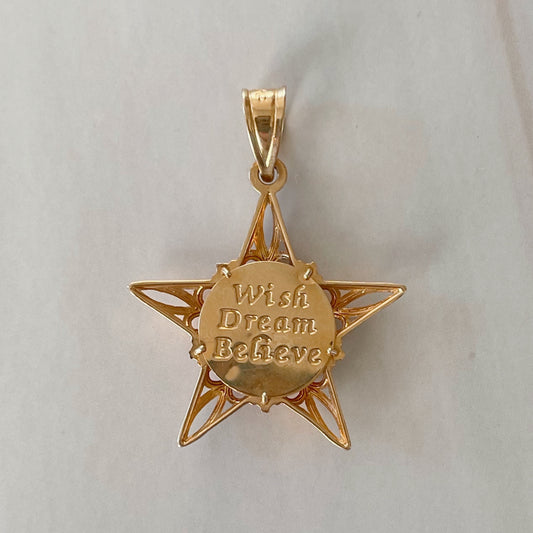 Vintage Michael Anthony 14k Two-Tone Gold and Diamond Star Pendant