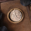 Antique French 1916 1 Franc Silver Coin Brooch - Clover Collective Antiques
