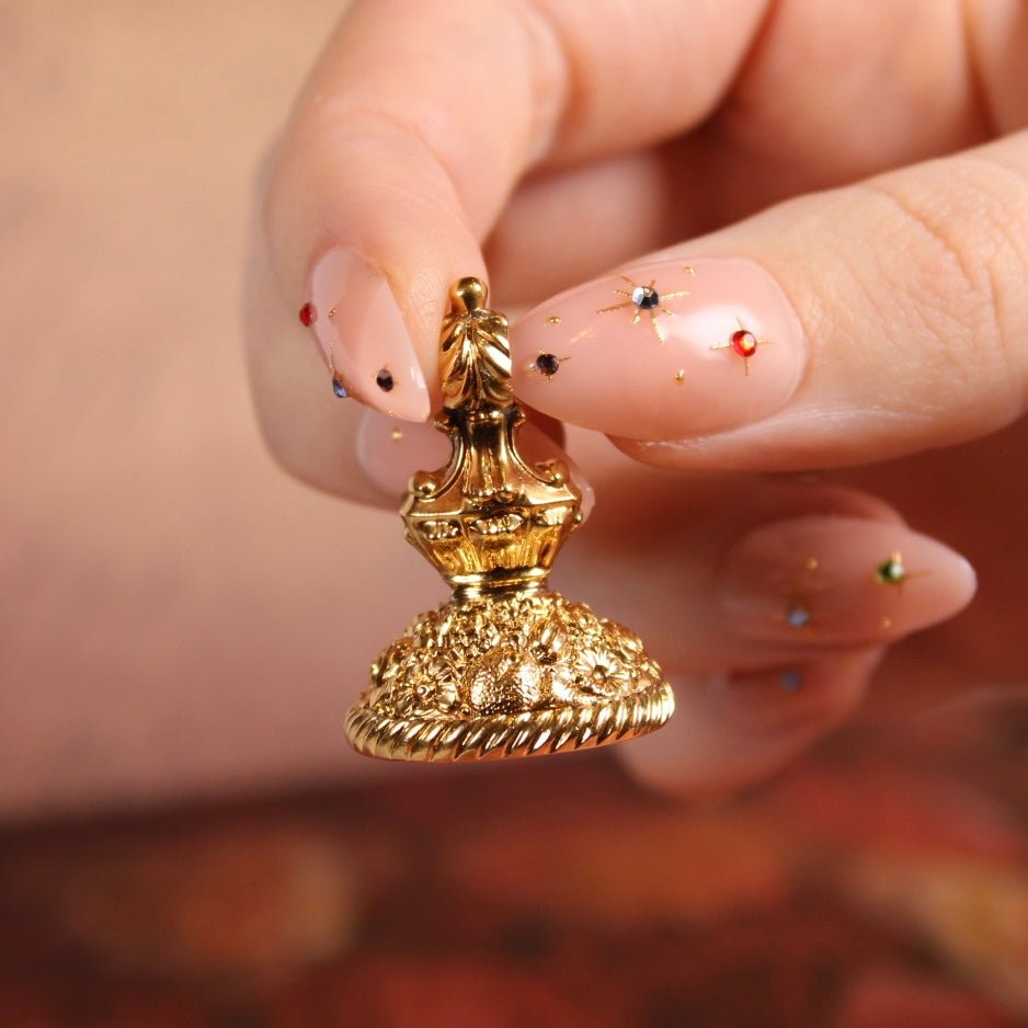 Antique Victorian 14k Gold Amethyst "Ladder of Virtues" Fob – Symbolic, Sentimental, Rare - Clover Collective Antiques