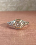 Art Deco Dreicer & Co. 14k White Gold and Diamond Filigree Ring - Clover Collective Antiques
