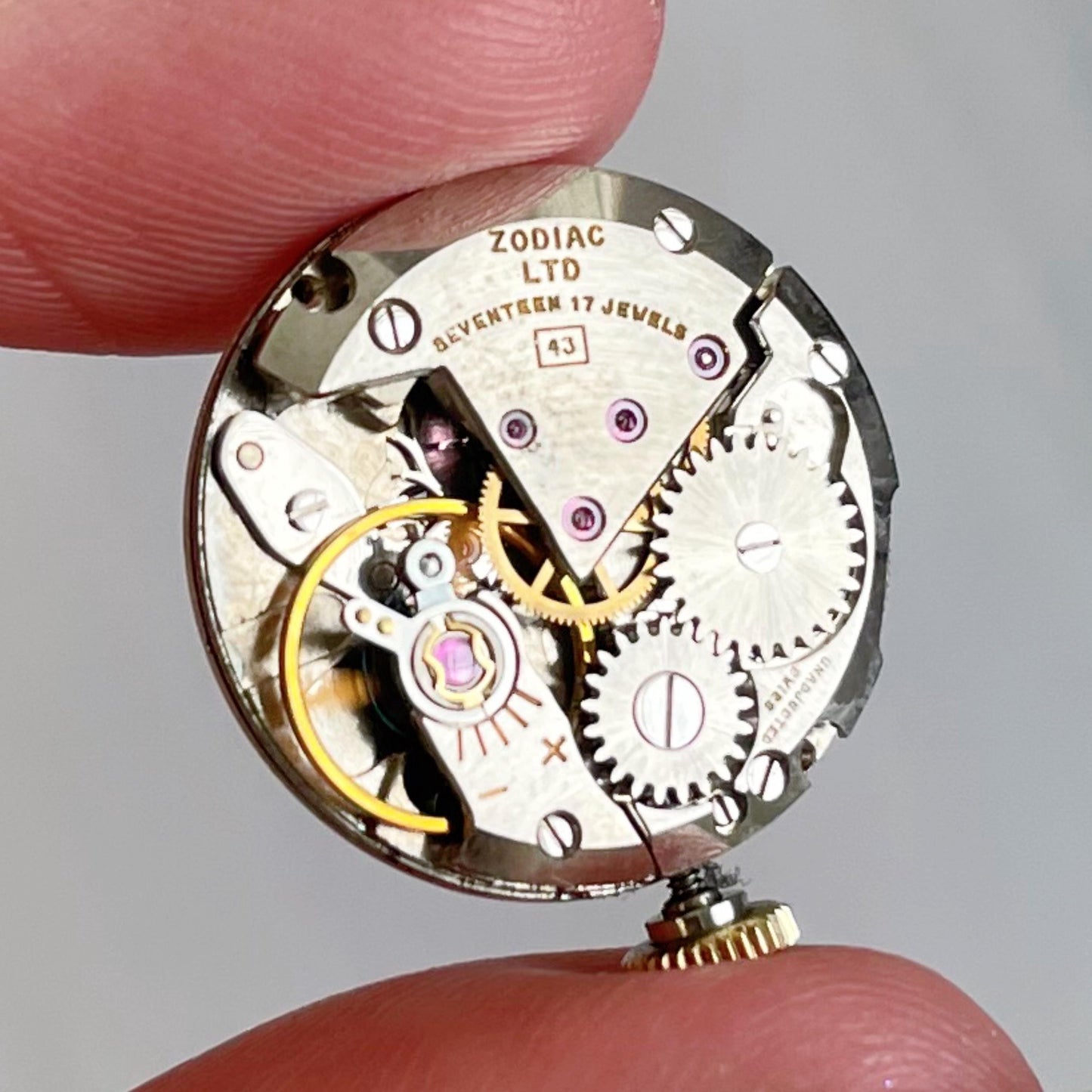 Mid-Century Zodiac 14k and 18k Solid Yellow Gold Manual Movement Wristwatch