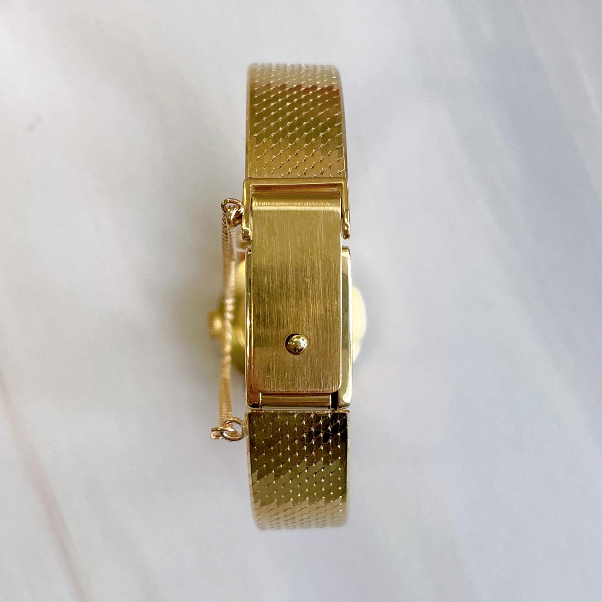 Mid - Century Zodiac 14k and 18k Solid Yellow Gold Manual Movement Wristwatch - Clover Collective Antiques