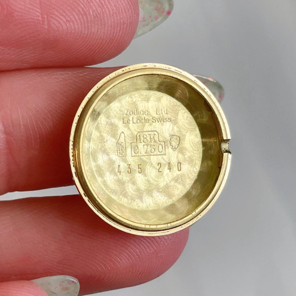 Mid - Century Zodiac 14k and 18k Solid Yellow Gold Manual Movement Wristwatch - Clover Collective Antiques