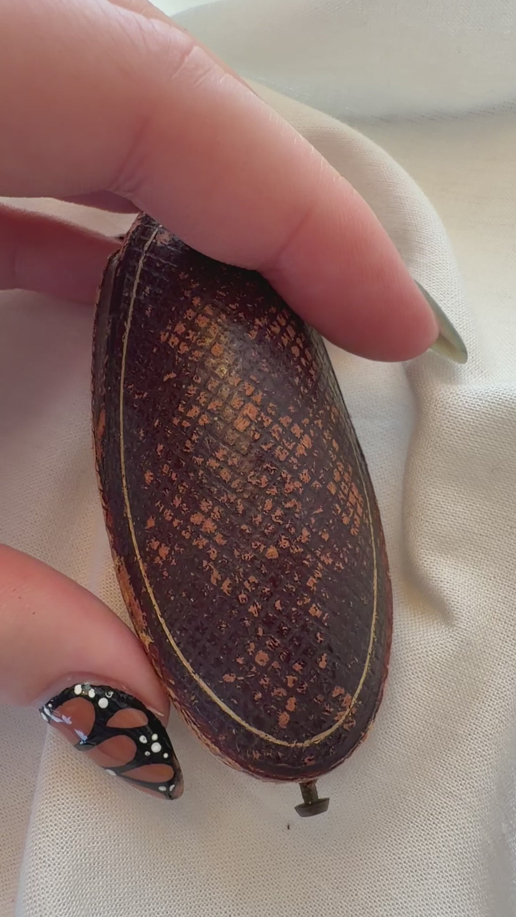 Antique Bigelow, Kennard & Co. 10k Gold Sardonyx Forget-Me-Not Buttons with Original Box
