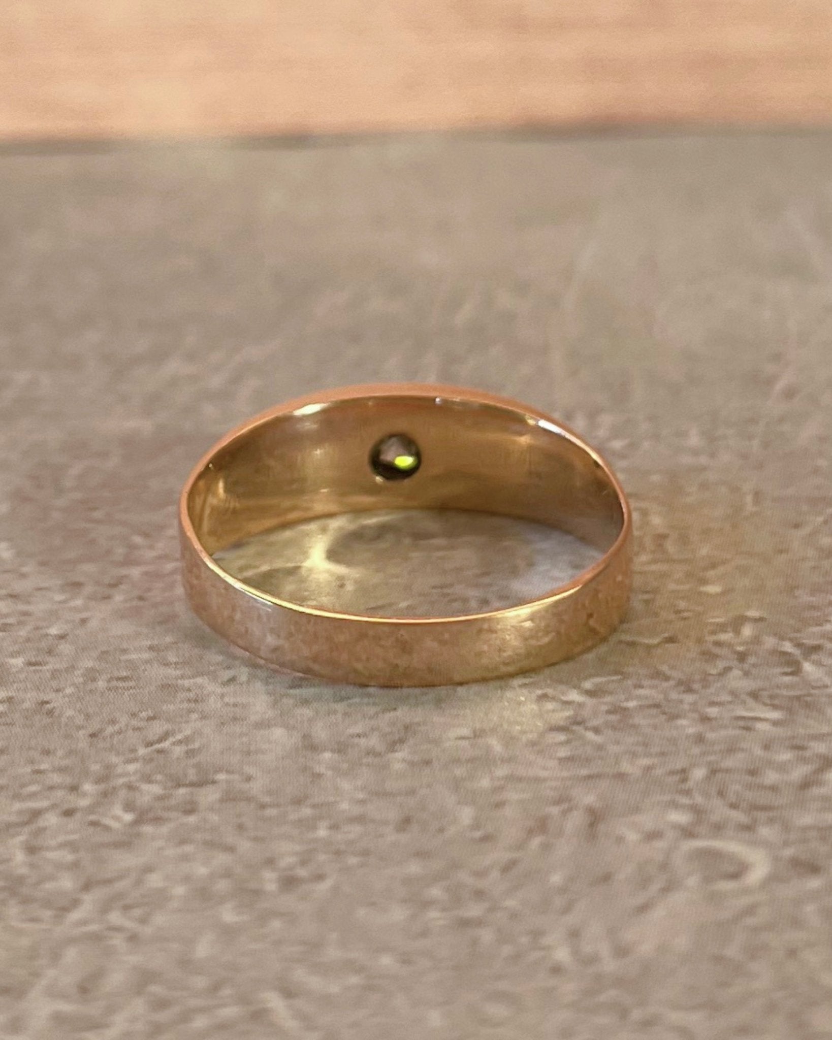 Victorian 10k Rose Gold and Old Mine Cut Diamond Star Band Ring - Clover Collective Antiques