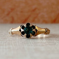 Victorian 10k Rose Gold and Tourmaline Midi Baby Ring - Clover Collective Antiques
