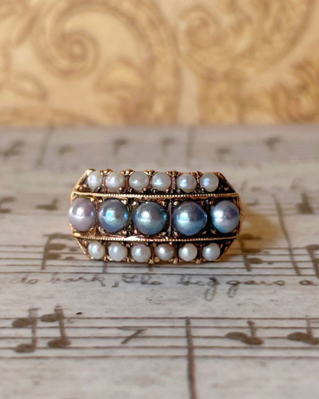 Victorian 14k Rose Gold and Pearl Ring - Clover Collective Antiques