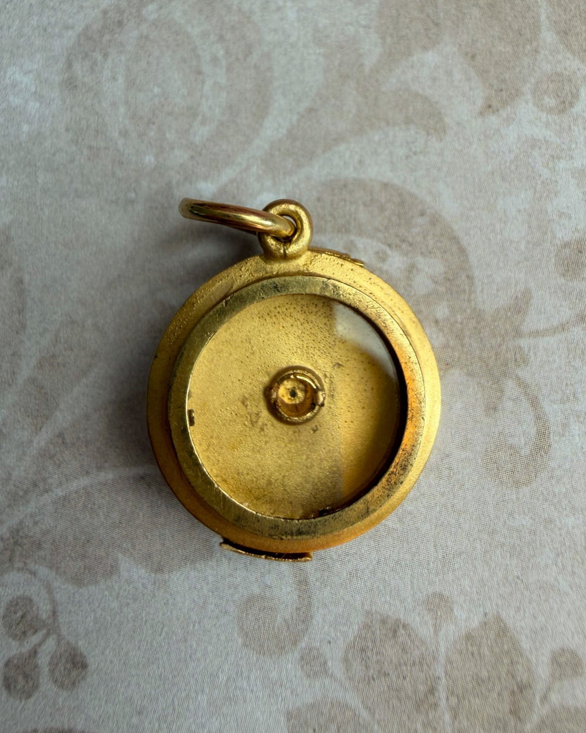 Victorian 14k Yellow Bloomed Gold, Pearl, and Enamel Locket Pendant - Clover Collective Antiques