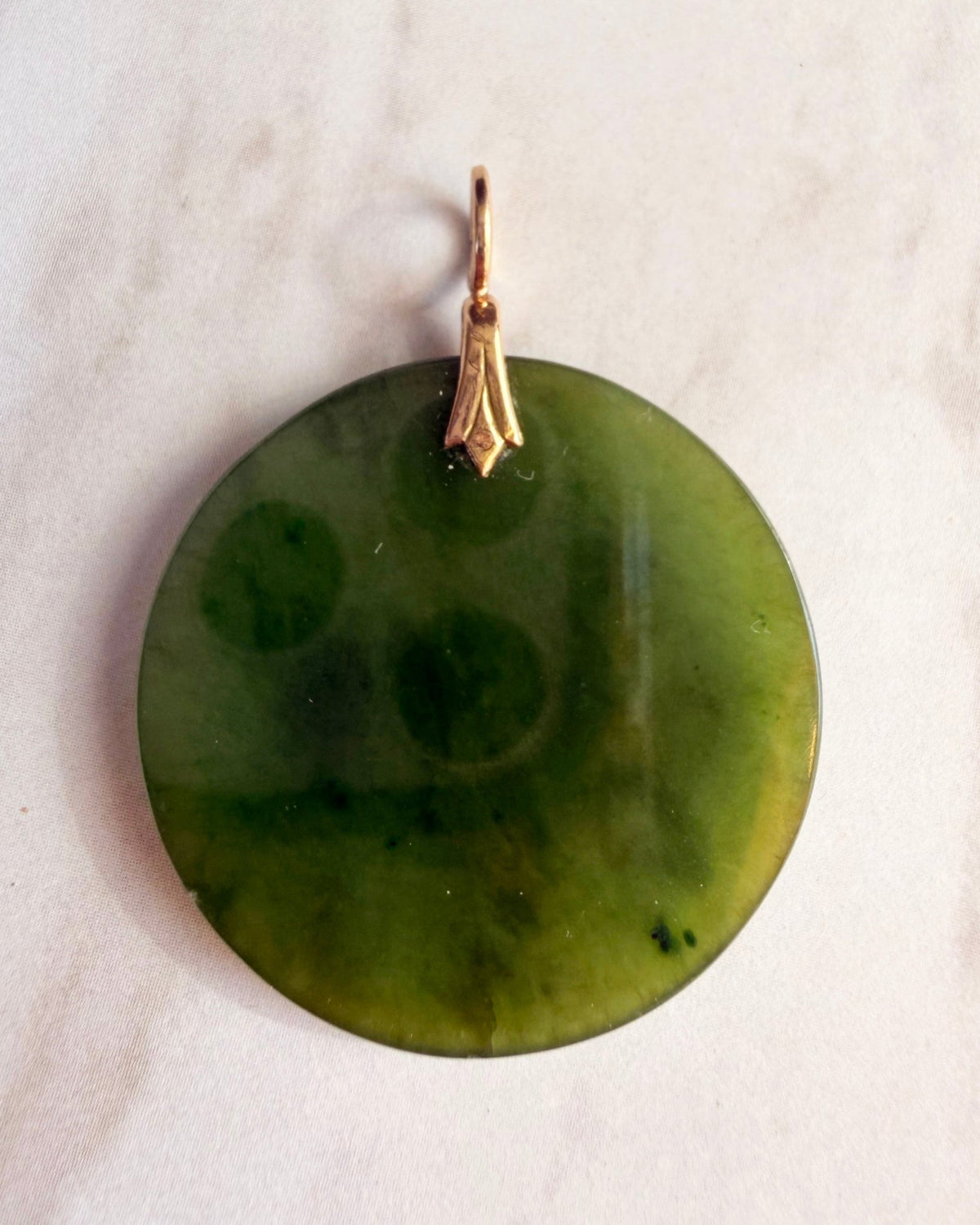 Vintage 14k Yellow Gold Nephrite Imperial Horse Pendant - Clover Collective Antiques