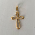 Vintage Michael Anthony 14k Yellow Gold Cross Pendant - Clover Collective Antiques